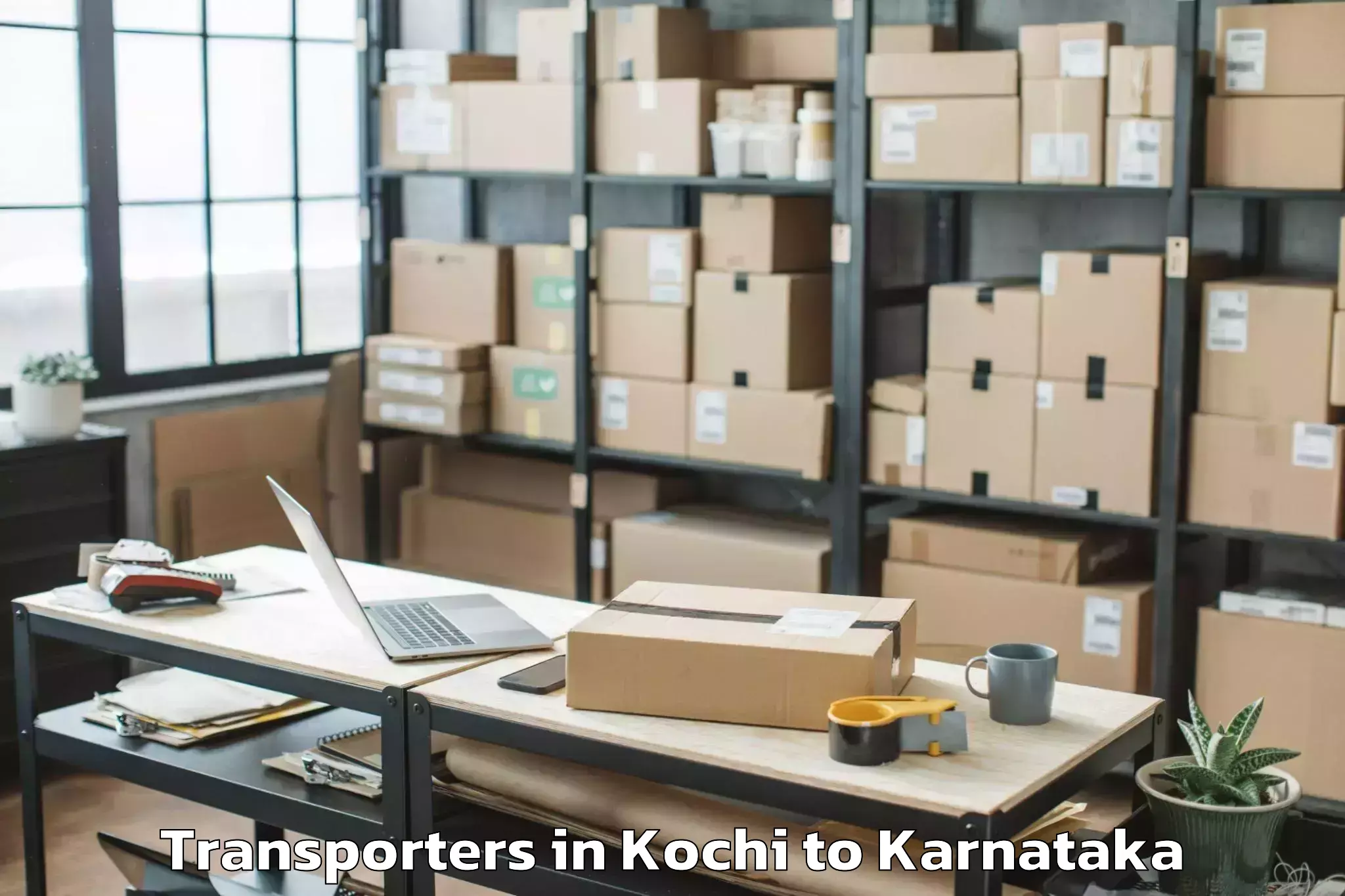 Book Kochi to Honnali Transporters Online